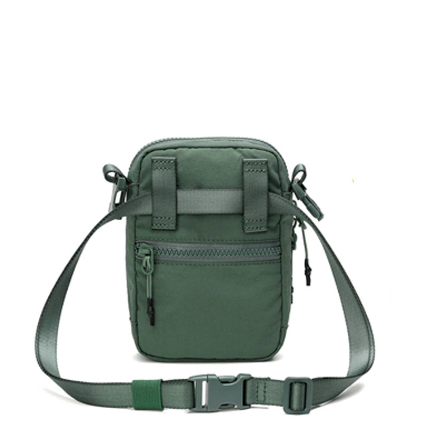 Clara Alternative Nylon Vertical Travel Size Sling Belt Bag: Ivory