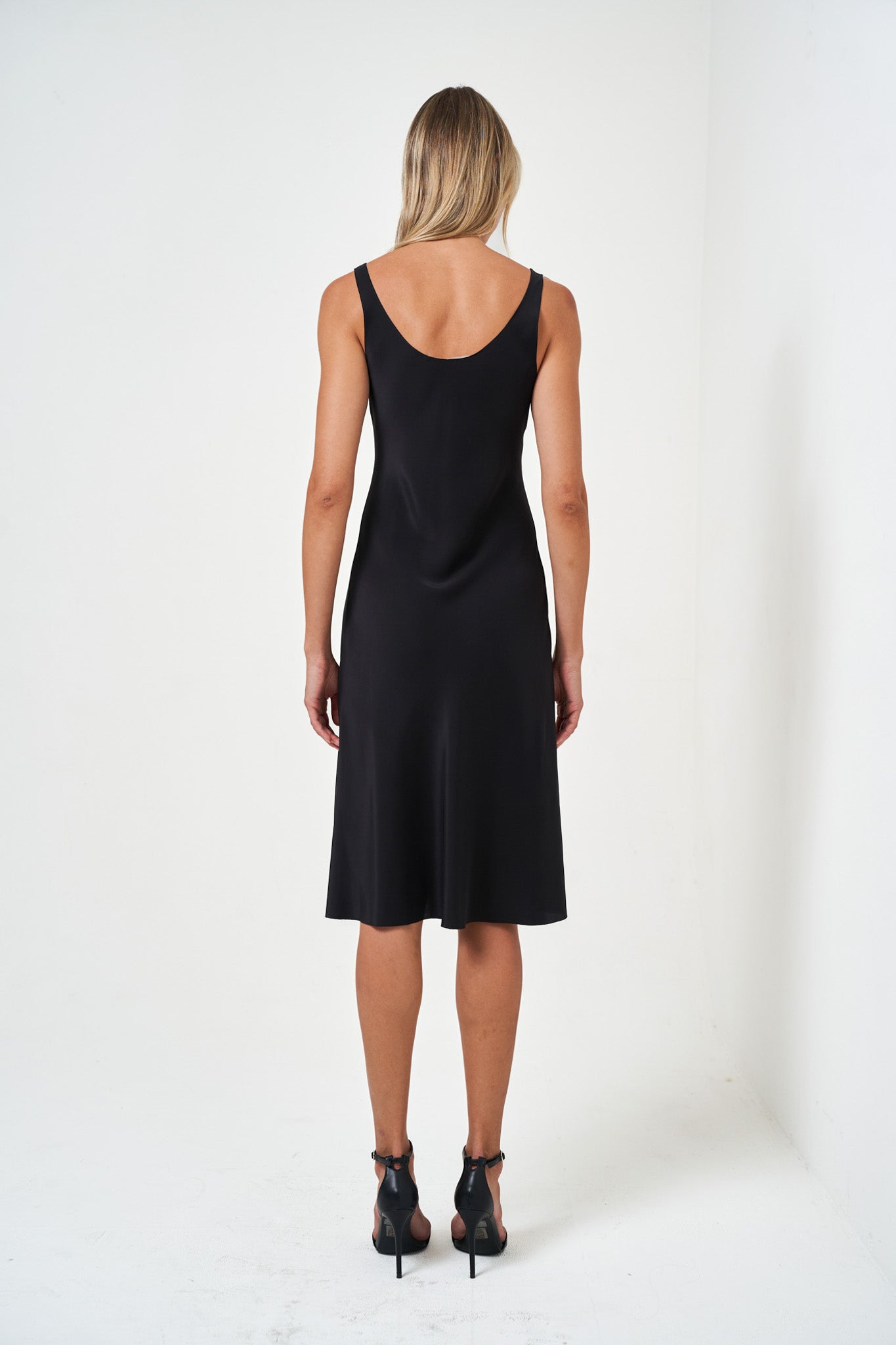 F18-S - Midi Silk Tank Dress | Dresses | NFP