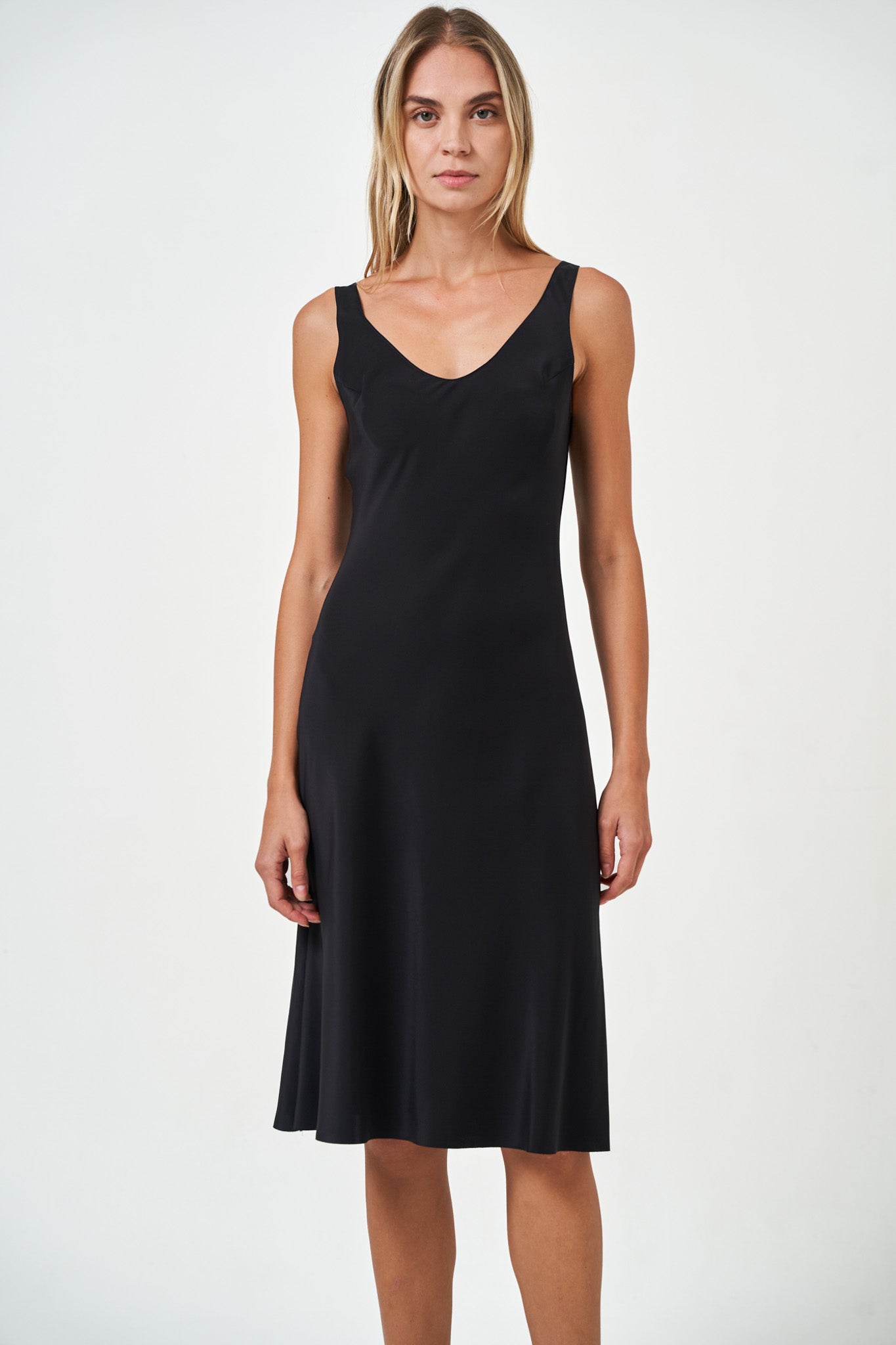 F18-S - Midi Silk Tank Dress | Dresses | NFP