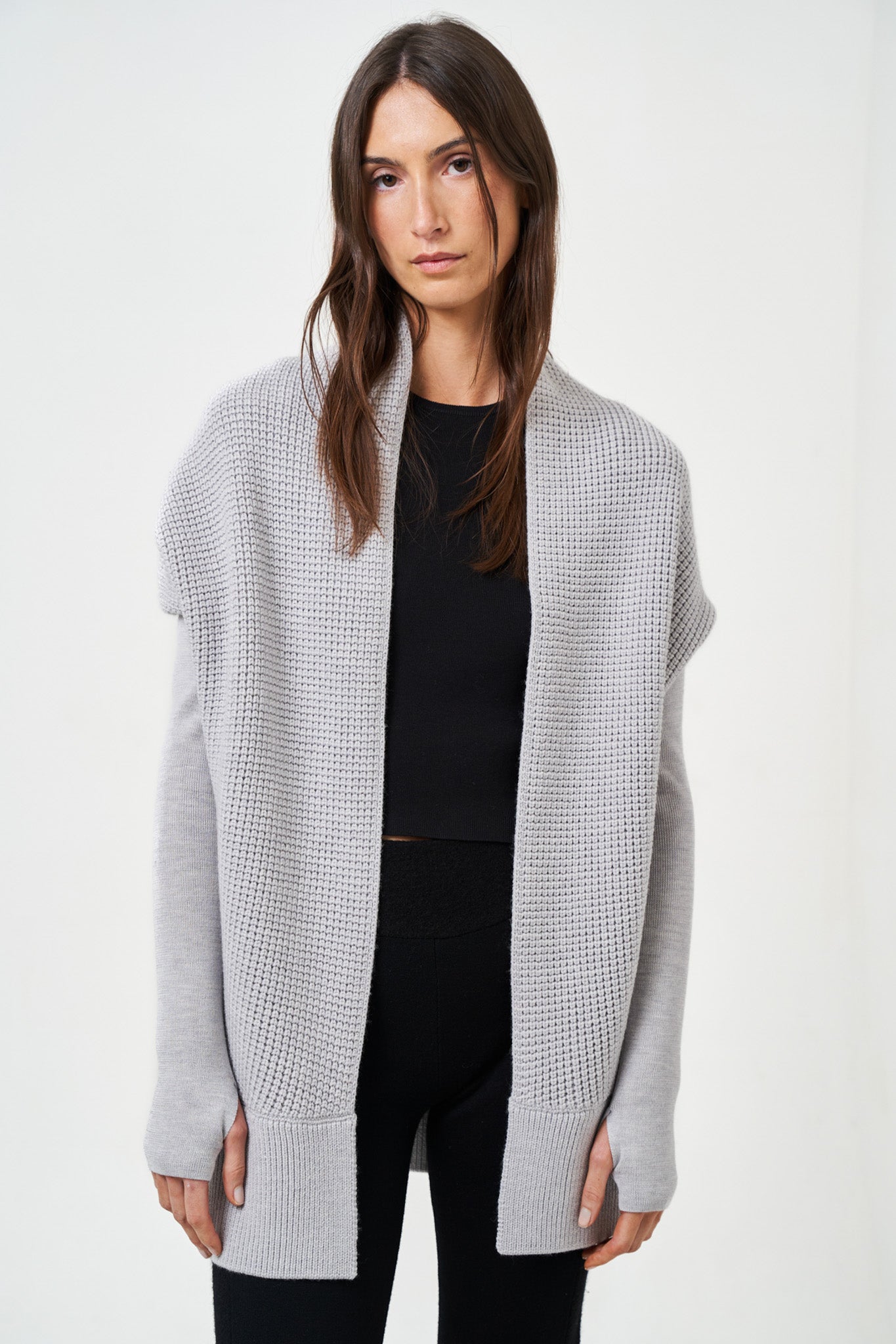 N86 Waffle Stitch L/S Convertible Cardigan | NFP