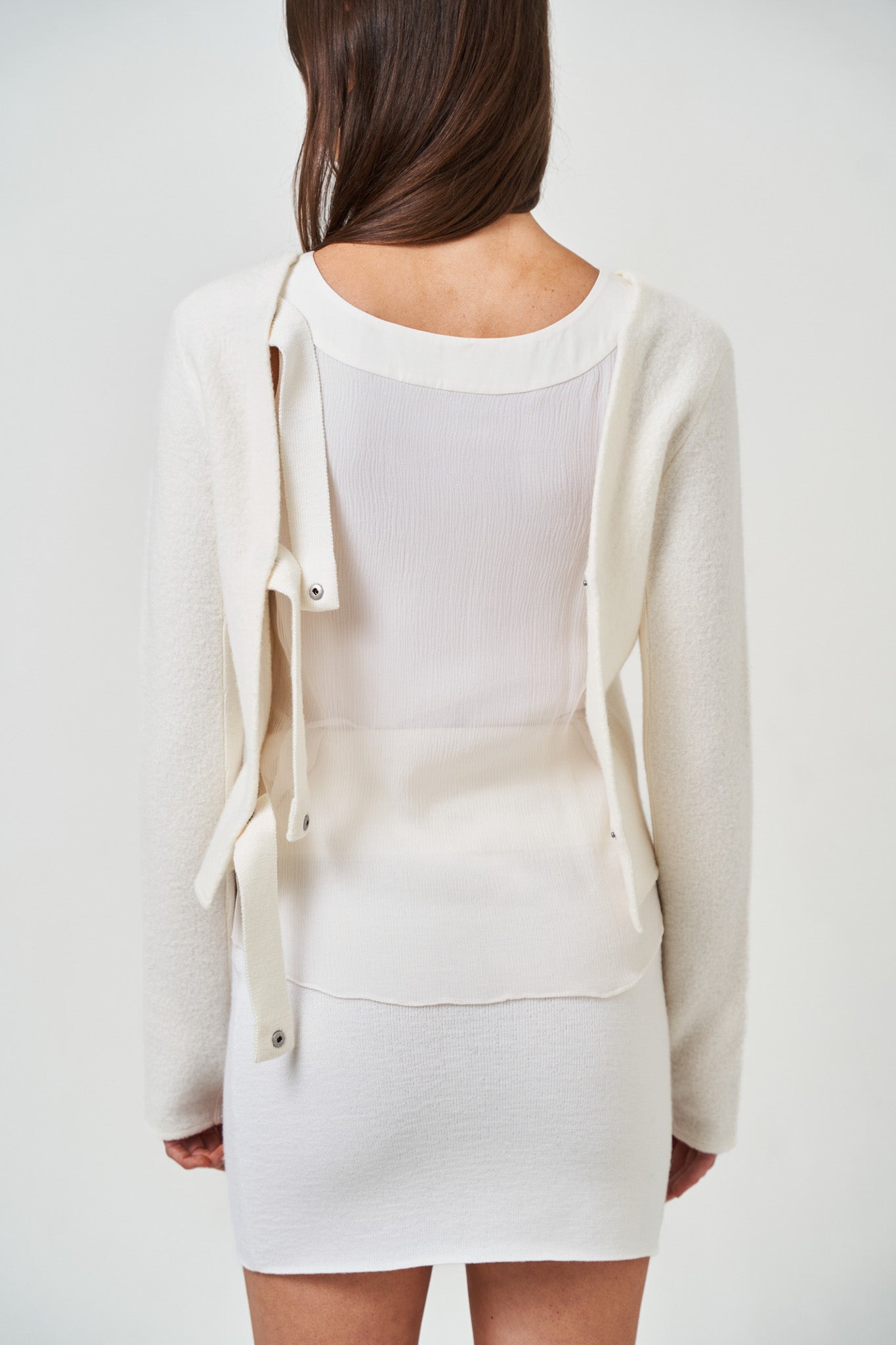 N98-BW - Boiled Wool Strap Cardigan | NFP
