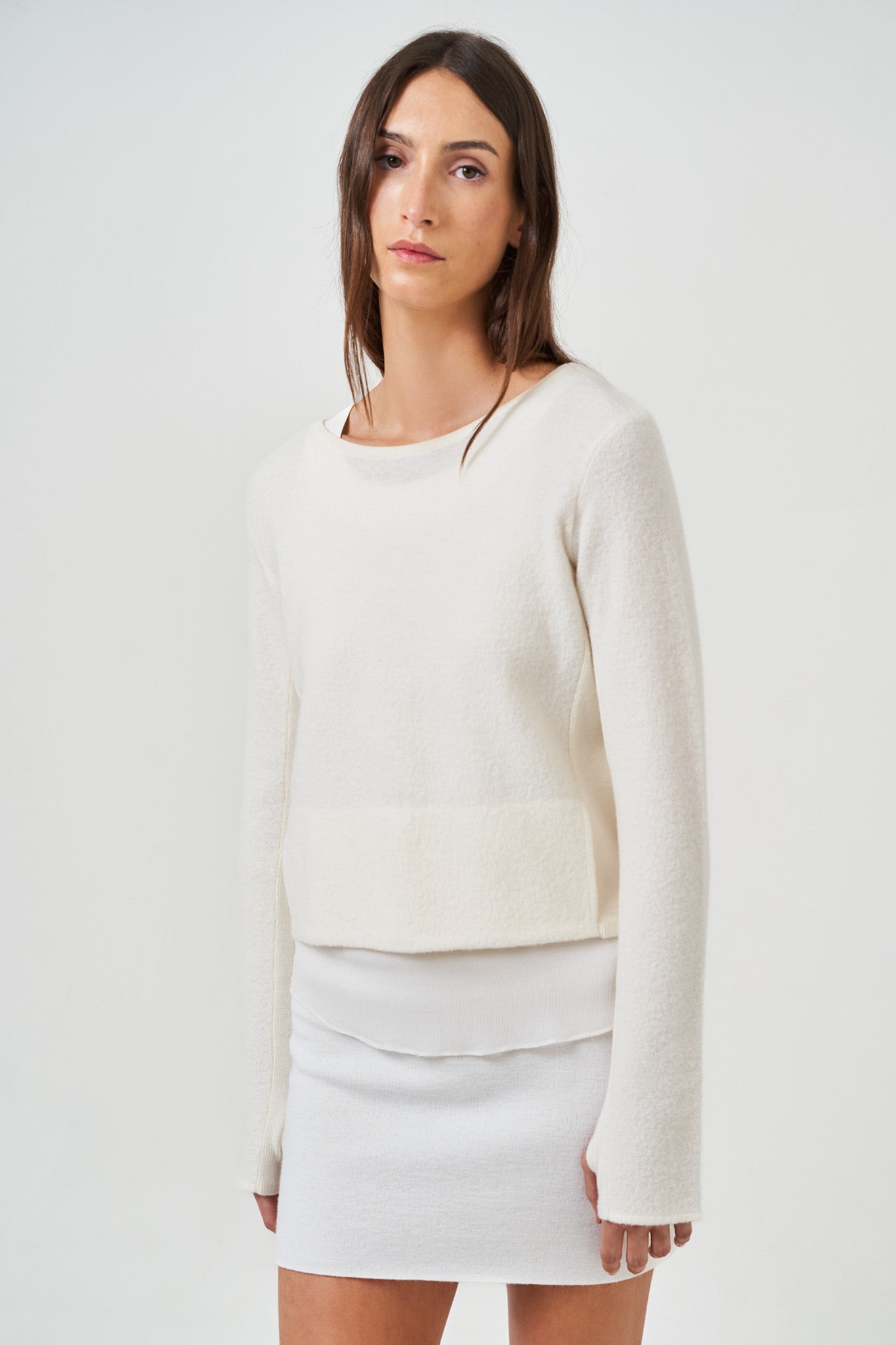 N98-BW - Boiled Wool Strap Cardigan | NFP